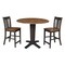 International Concepts 42 in. Solid Wood Dual Drop Leaf Dining Table with 2 Counter Height Stools in Hickory/Washed Coal K45-42DPT-23B-S102-2 - alternate 1